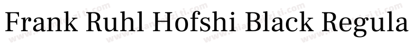 Frank Ruhl Hofshi Black Regular字体转换